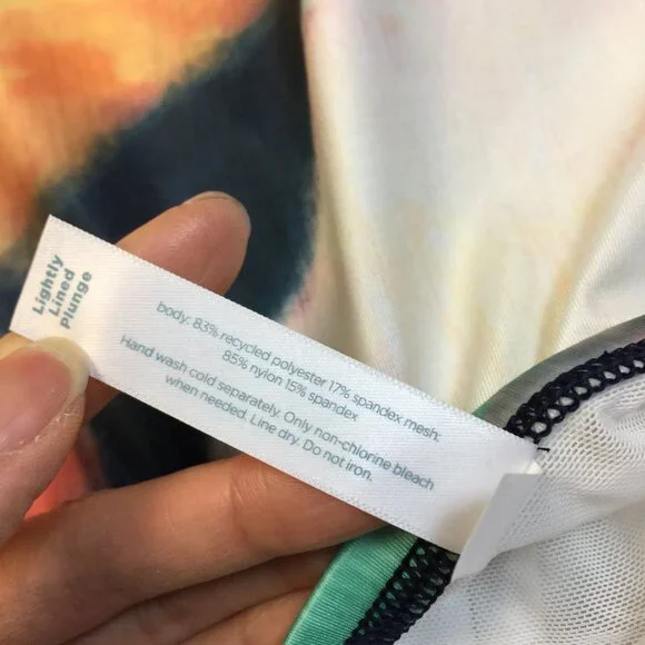 New! Swim by Cacique Tankini Top 40D Tie Dye Light Lined Plunge Underwired - Picture 10 of 16